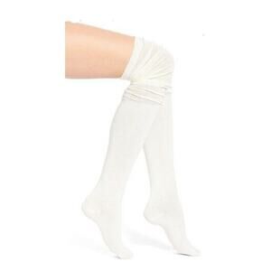 Arthur George Women Slouchy Over The Knee Socks White One Size 3567